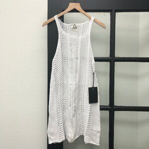 New UNIF White See Through Crochet Dress - Size S